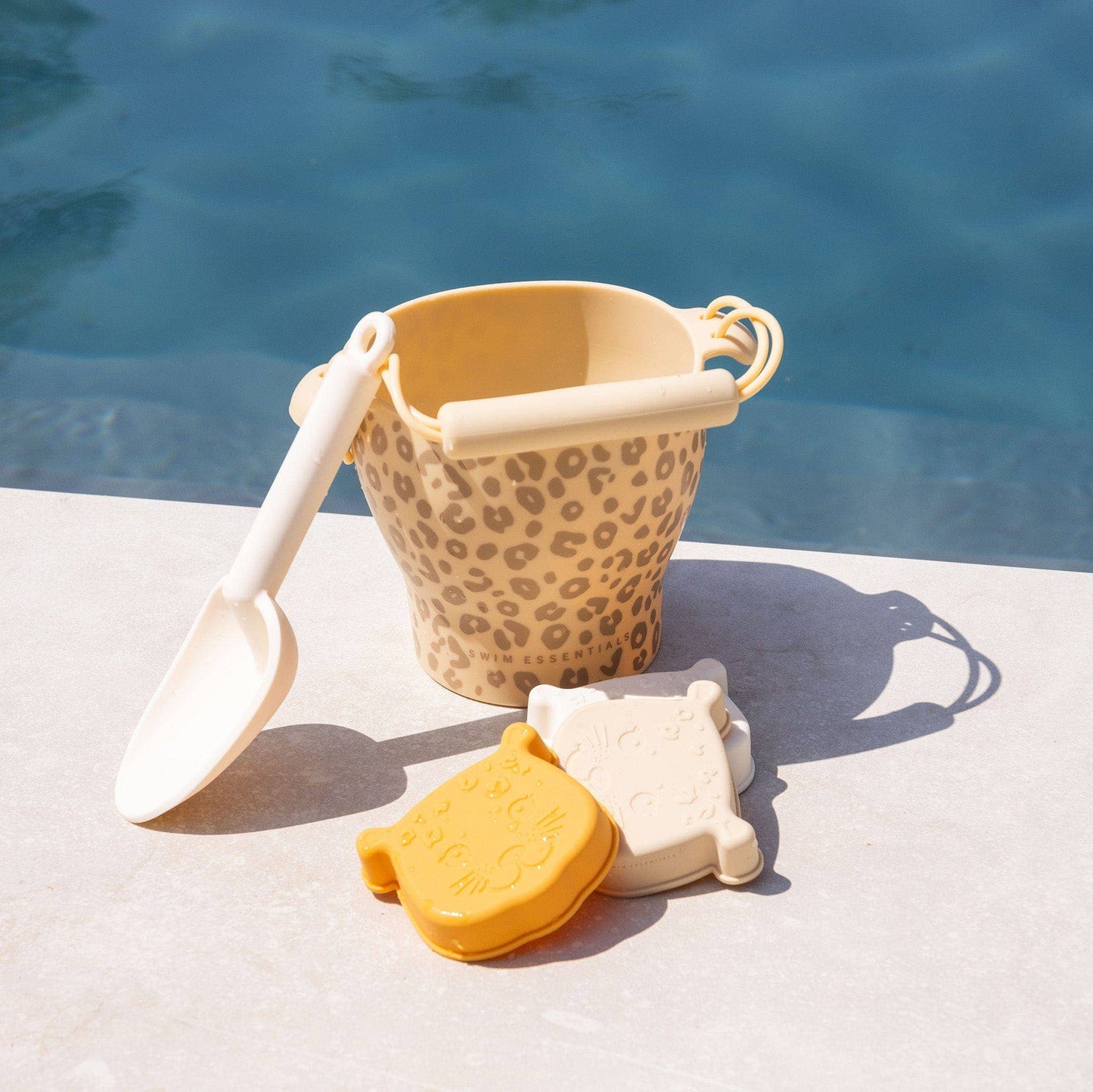 Set de plage silicone sain et incassable - Léopard beige