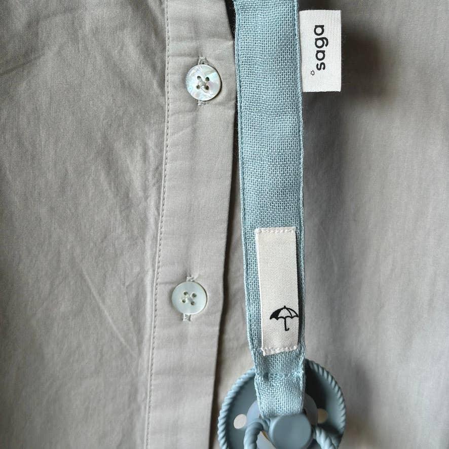 Attache-sucette en coton bio et bois - couleur vert - dès la naissance - Saga Copenhagen