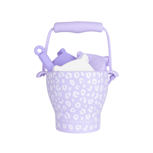 Jouets de plage en silicone incassable - Léopard lila
