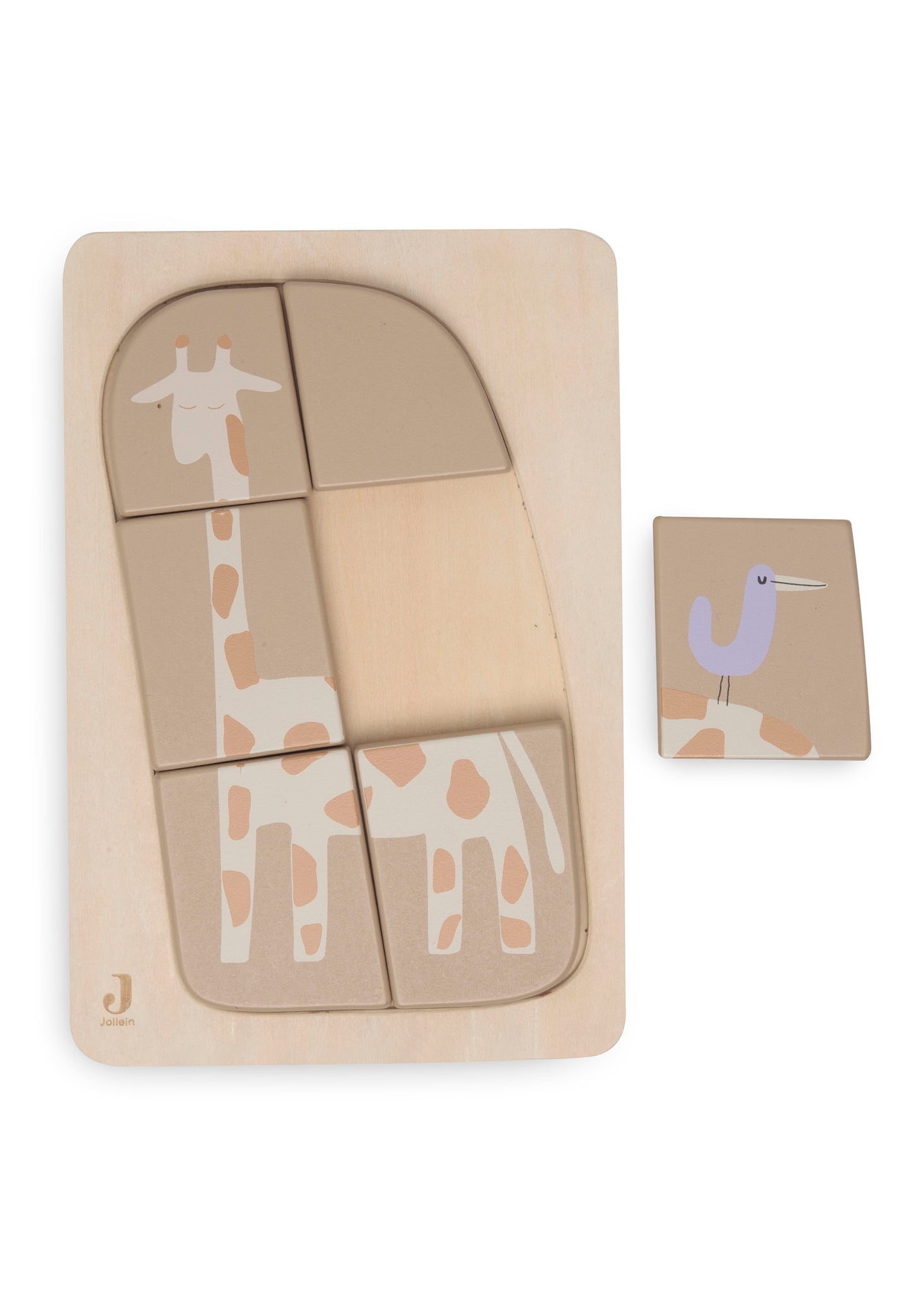 Puzzle d'éveil en bois girafe jungle jambo