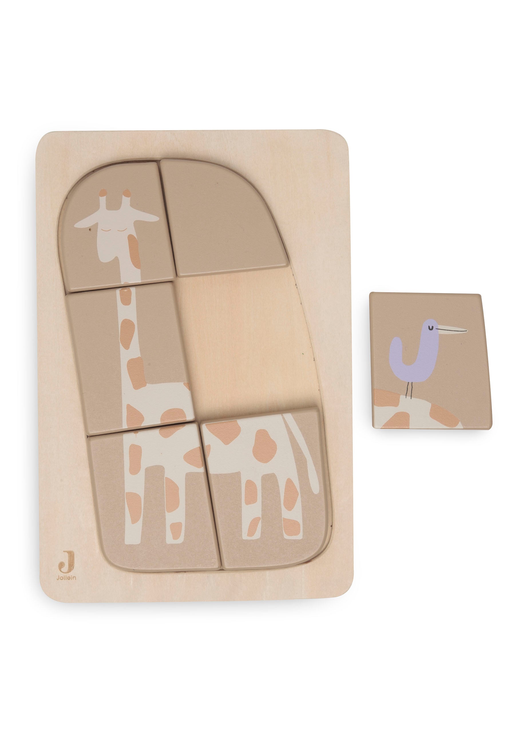 Puzzle d'éveil en bois girafe jungle jambo