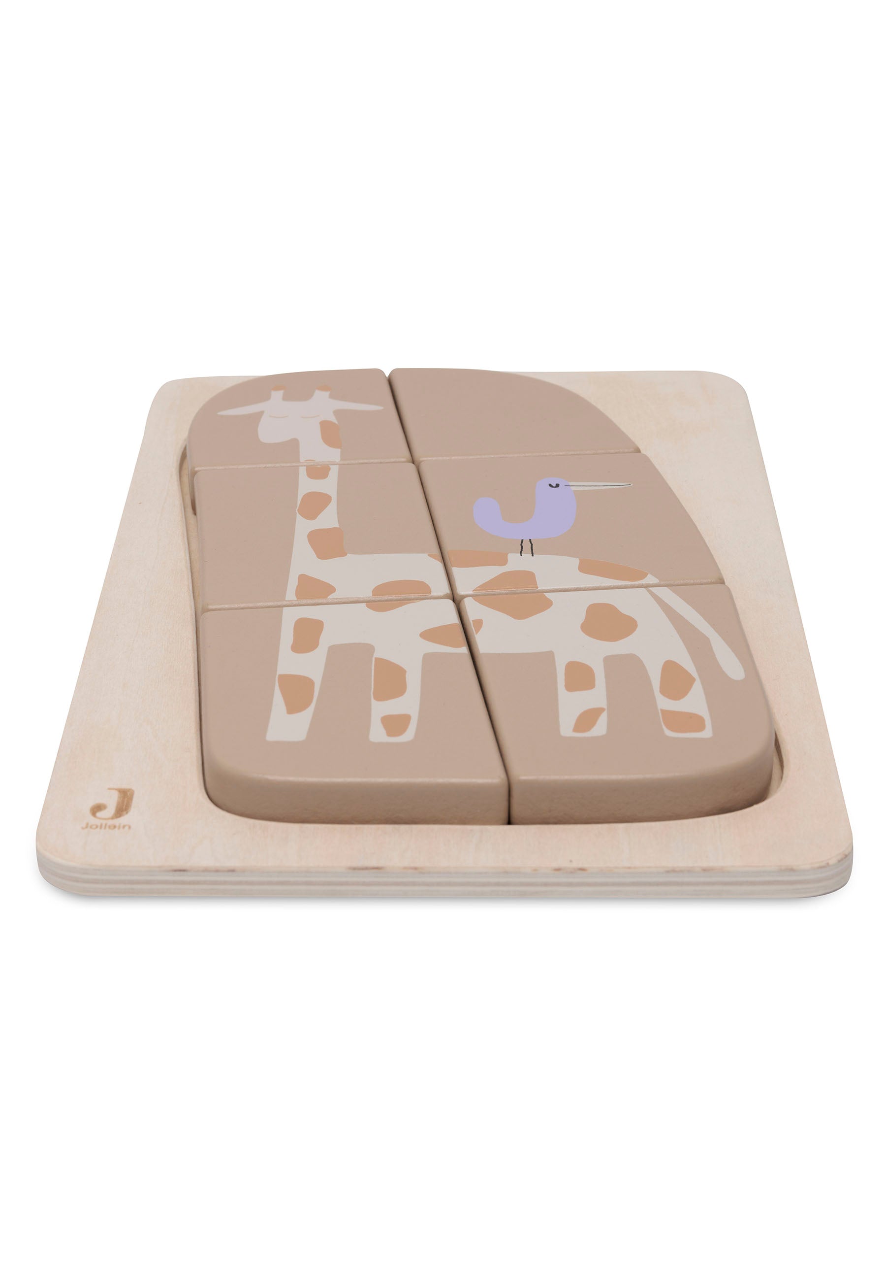 Puzzle d'éveil en bois girafe jungle jambo