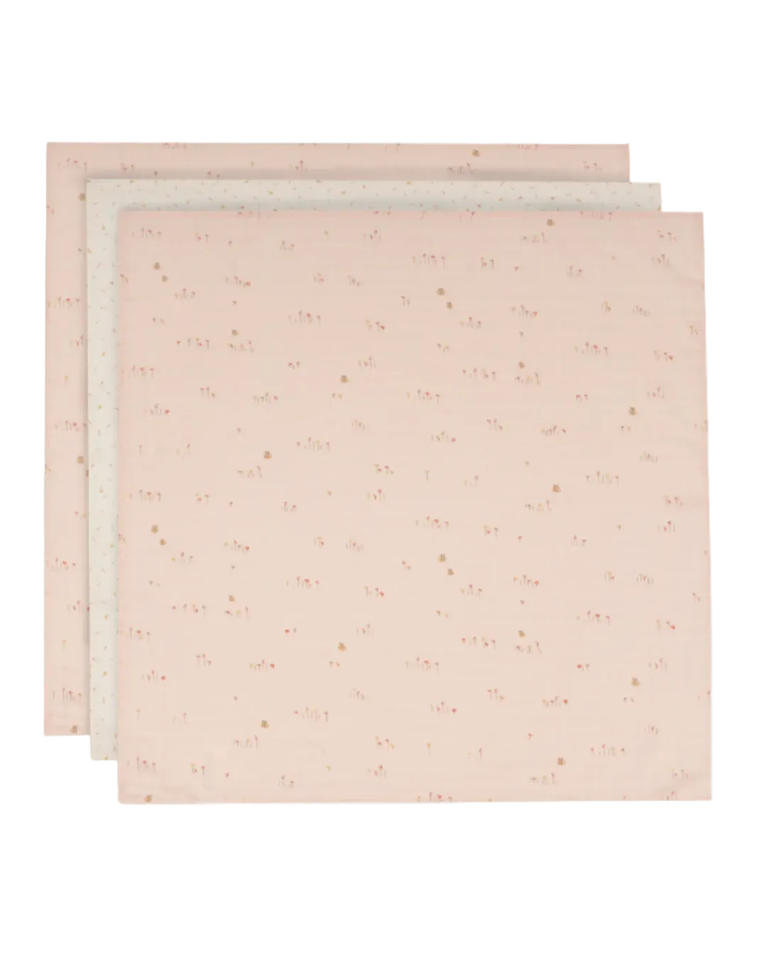 Pack de 3 langes en gaze de coton 70x70cm - Modèle Pretty Picnic