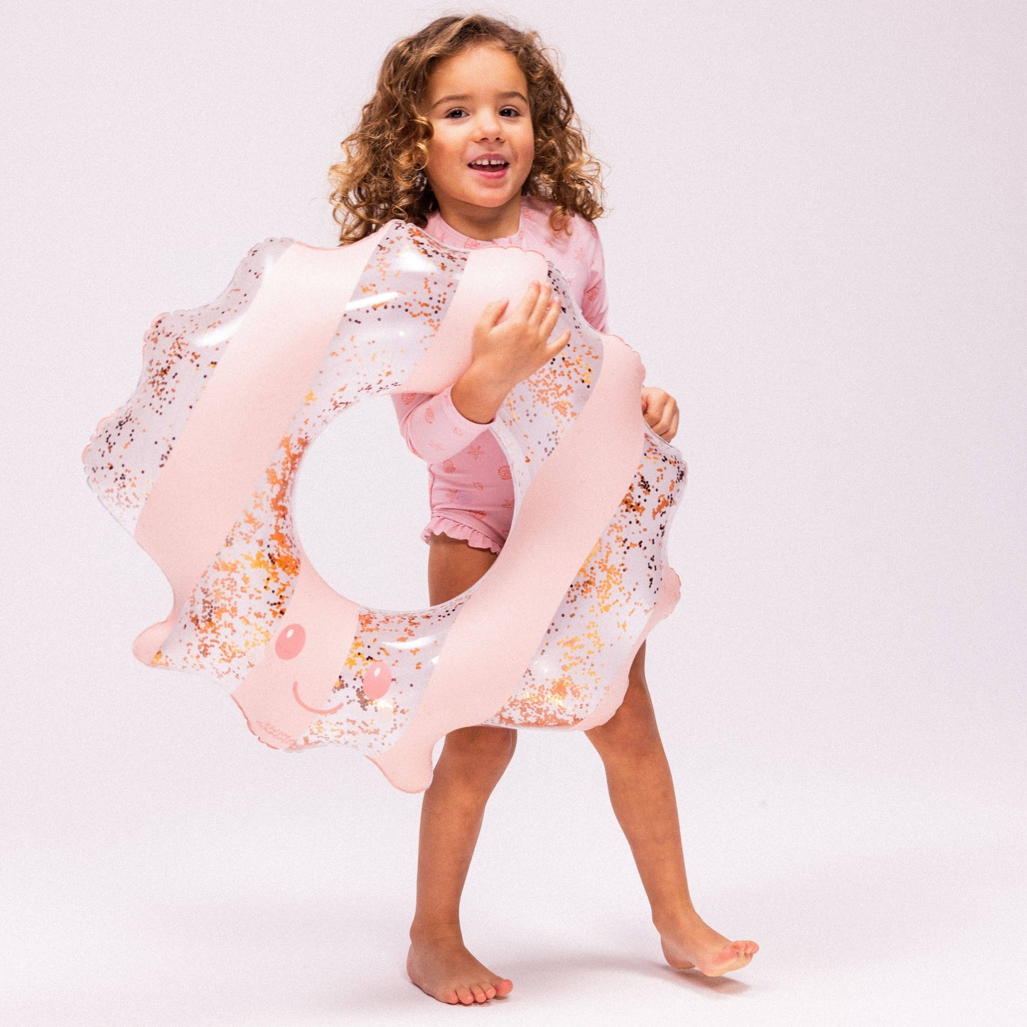 Bouée coquillage enfant - rose sally shell - Ø 65 cm
