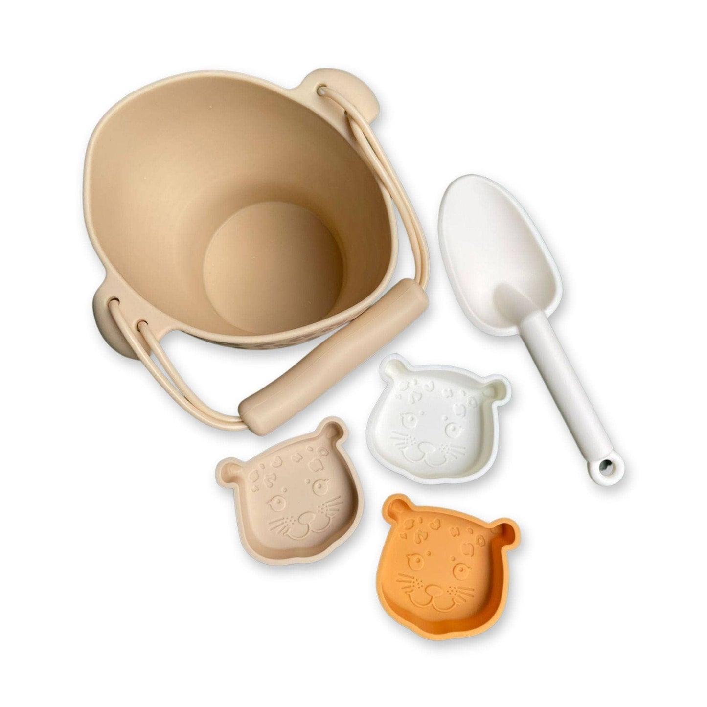 Set de plage silicone sain et incassable - Léopard beige