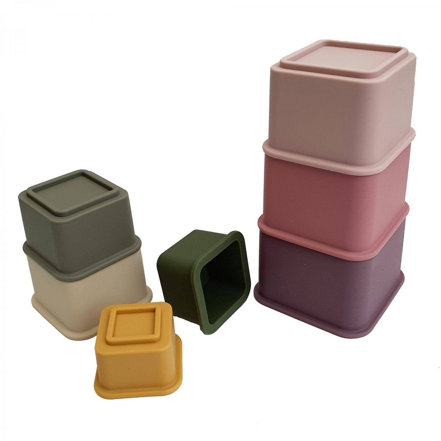 Jouet d'Empilage Cubes Gigognes en Silicone - Summerville Organic