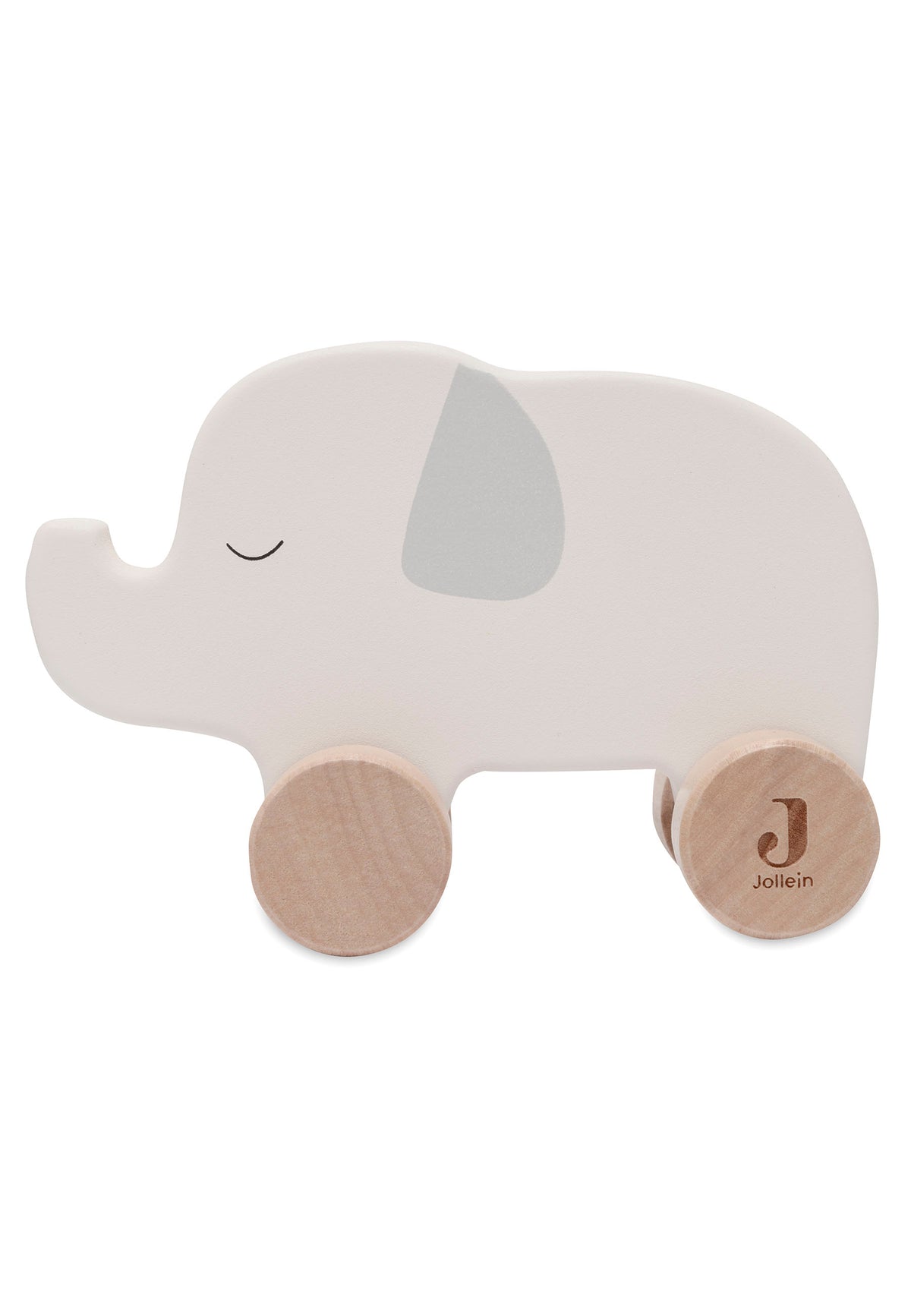 Elephant a roulettes en bois FSC couleur Nougat Jungle Jambo Jollein