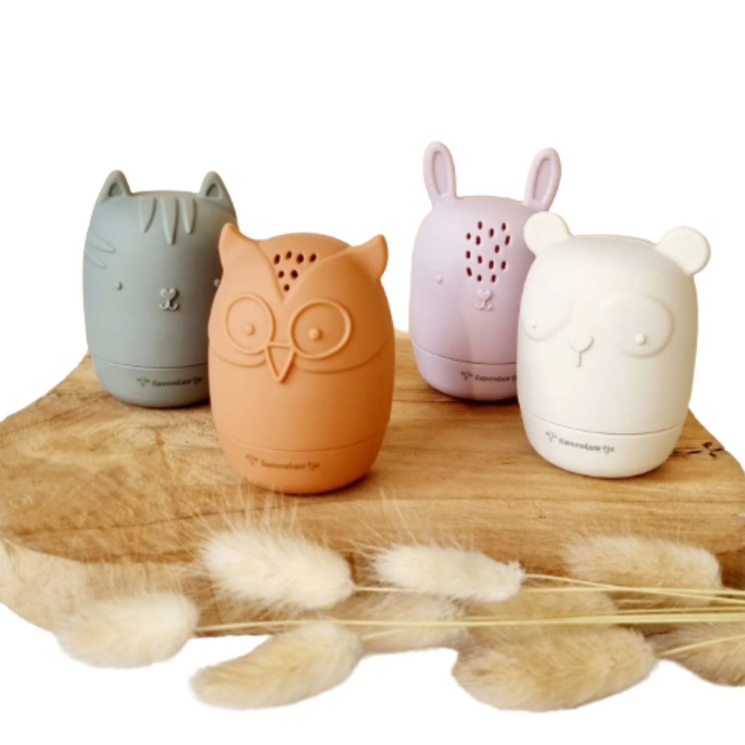 Jouets de bain en silicone (Set de 4) animaux tons naturels - Rammelaartje