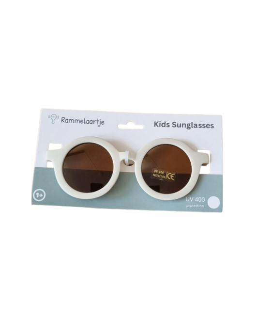 Lunettes enfant rondes blanc cassé