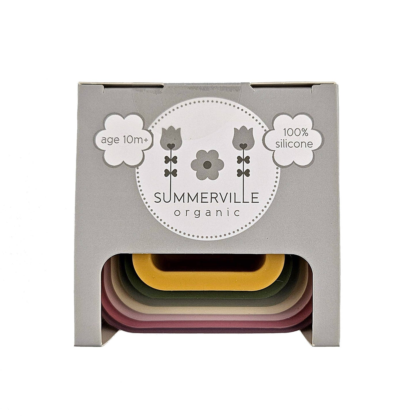 Jouet d'Empilage Cubes Gigognes en Silicone - Summerville Organic