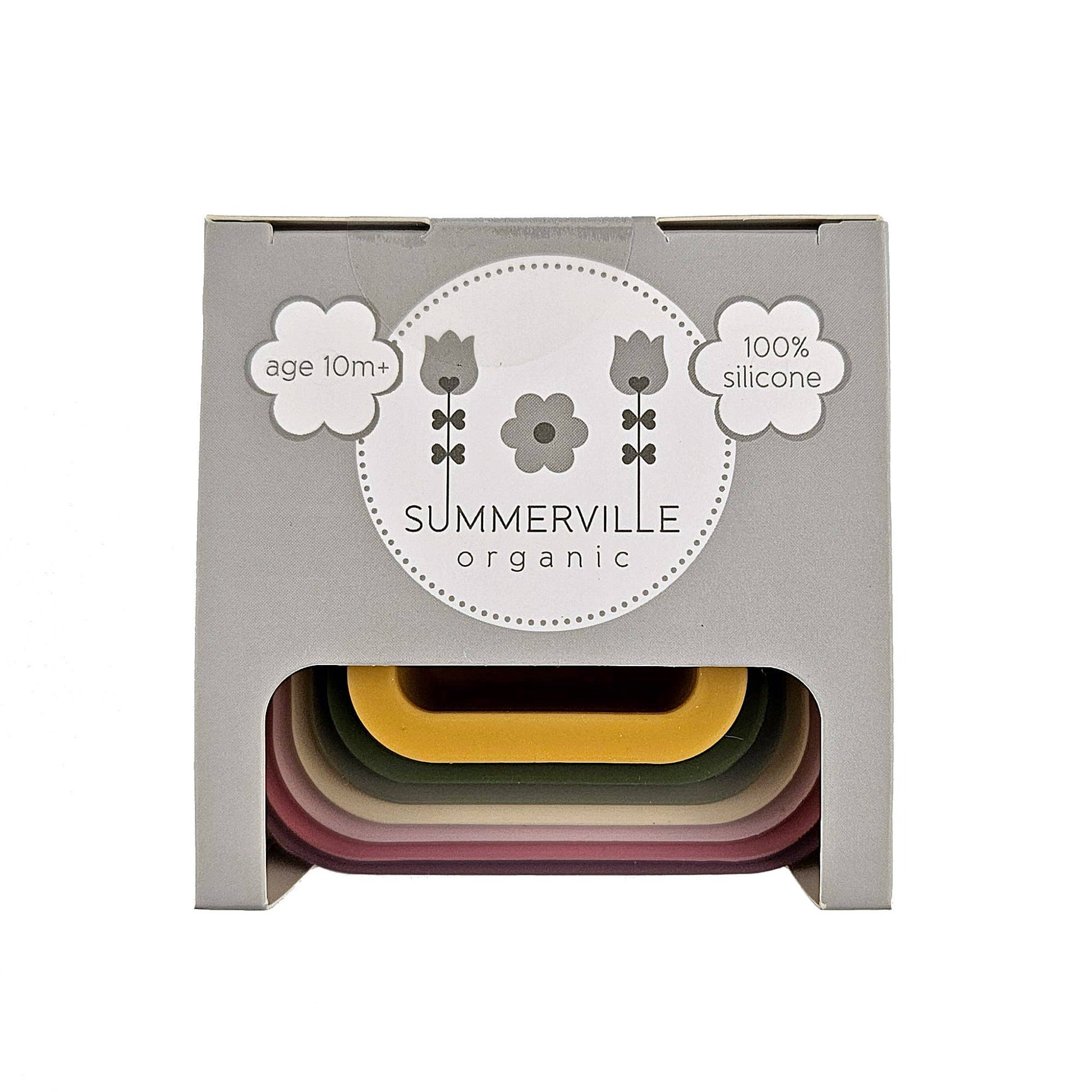 Jouet d'Empilage Cubes Gigognes en Silicone - Summerville Organic