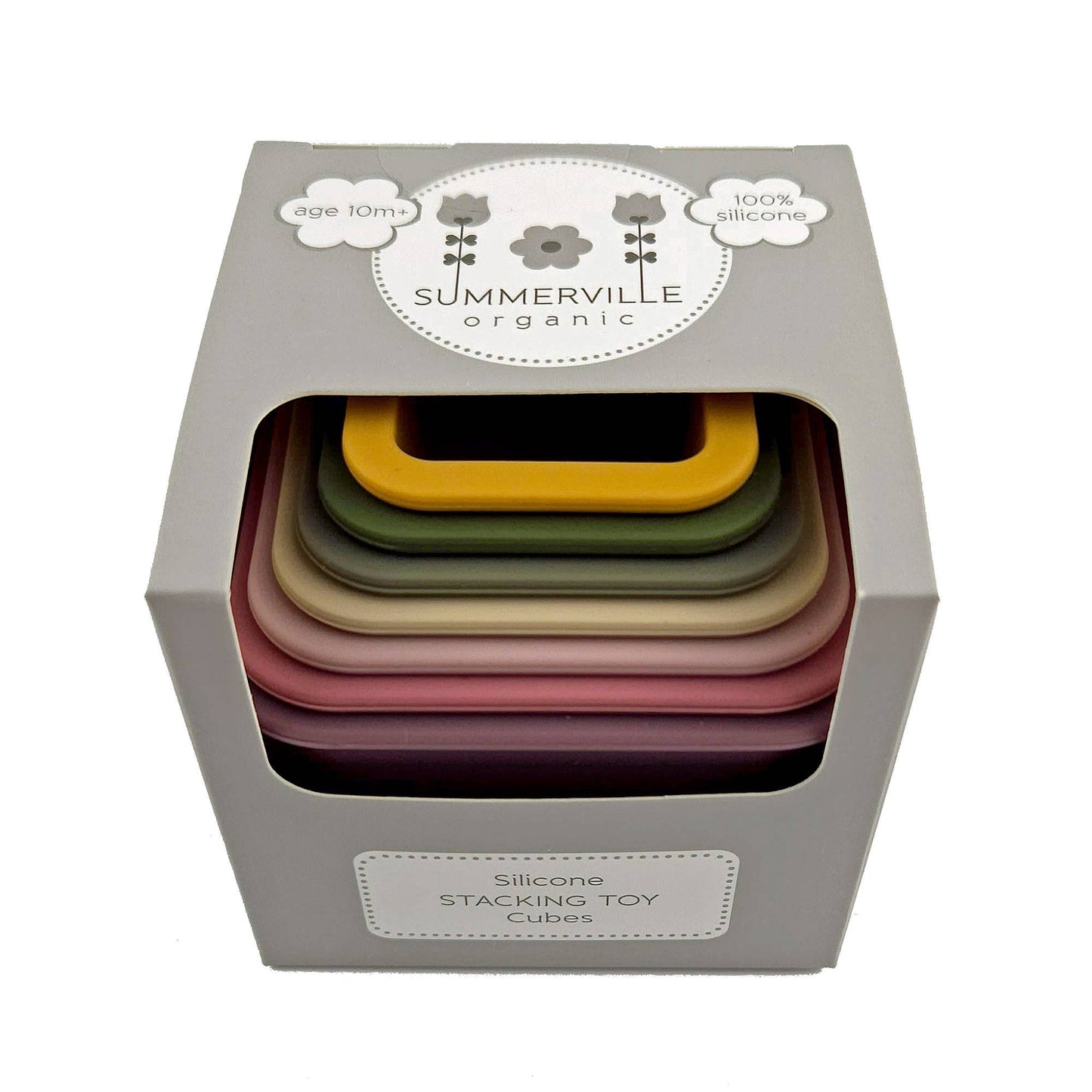 Jouet d'Empilage Cubes Gigognes en Silicone - Summerville Organic