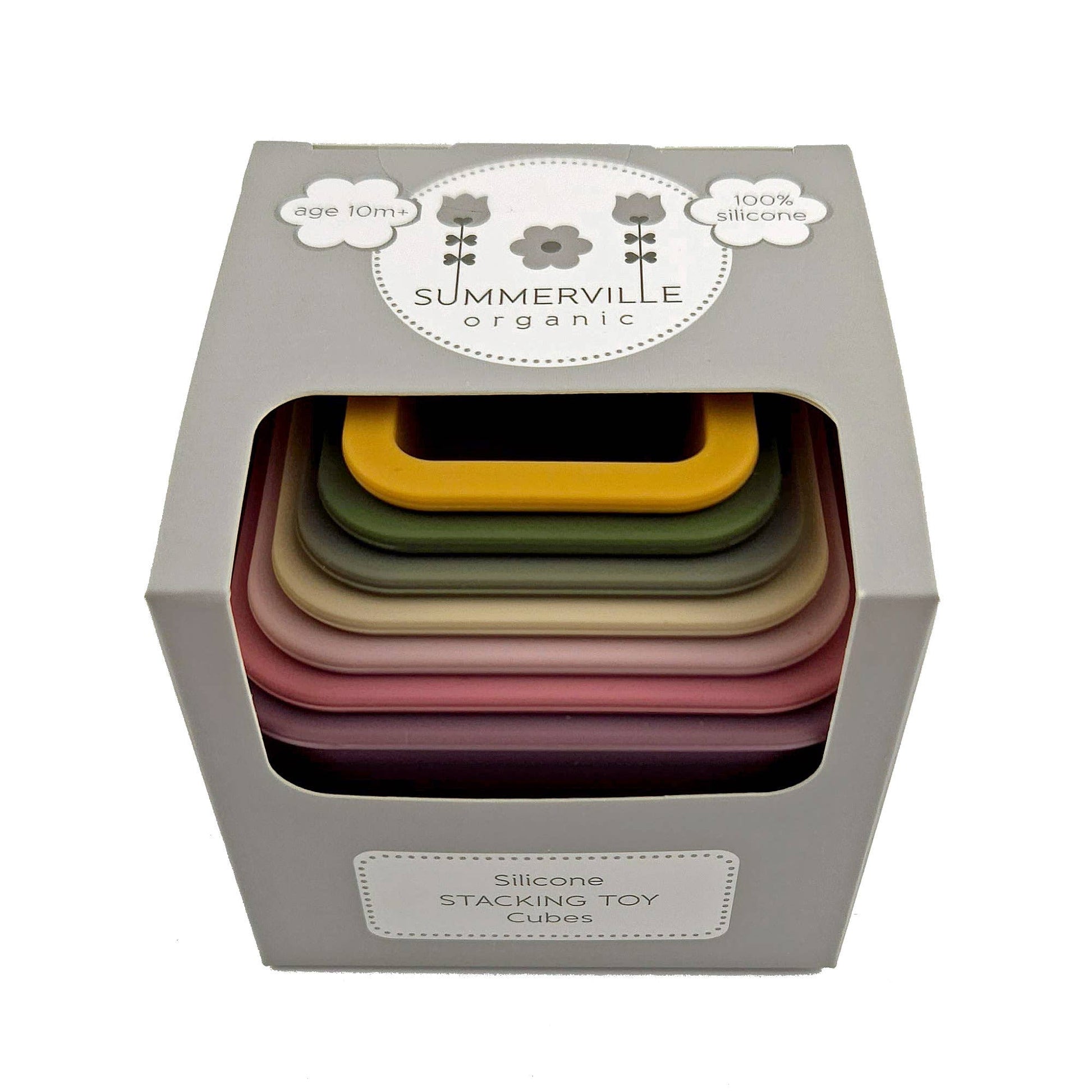 Jouet d'Empilage Cubes Gigognes en Silicone - Summerville Organic
