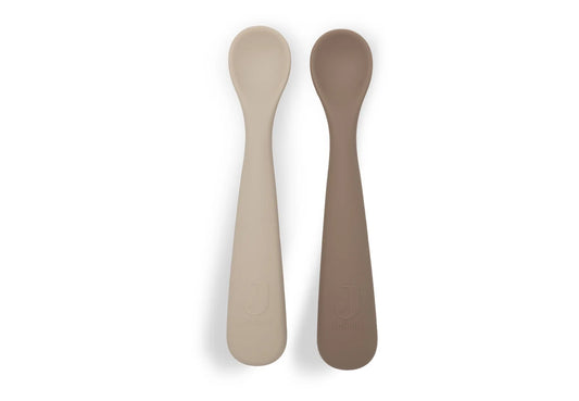 cuillere bebe silicone souple jollein natural shades