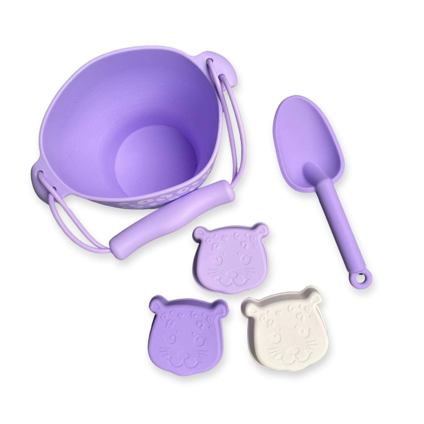 Jouets de plage en silicone incassable - Léopard lila