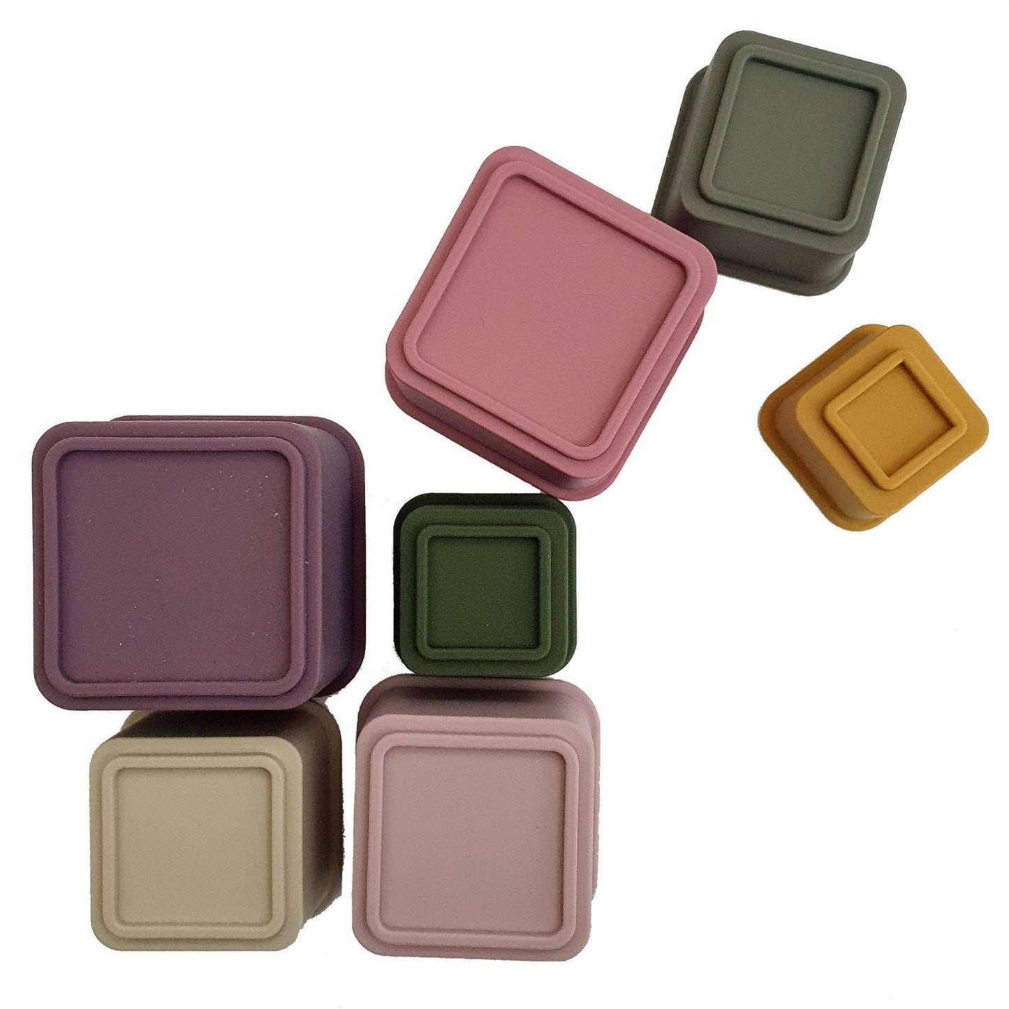 Jouet d'Empilage Cubes Gigognes en Silicone - Summerville Organic