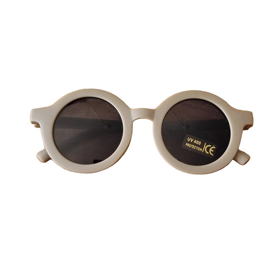 Lunettes de soleil rondes pour enfants protection UV400 taupe - Rammelaartje