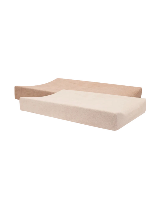 lot de 2 housses matelas à langer 50x70cm blush wild rose jollein