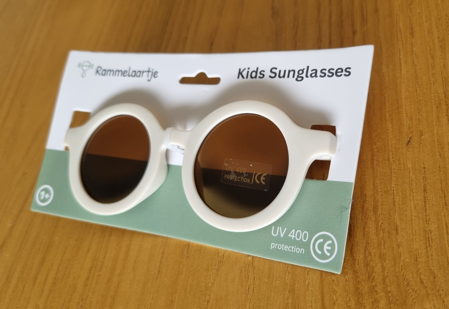 Lunettes enfant rondes blanc cassé - Éclat et Sécurité - Skovlia