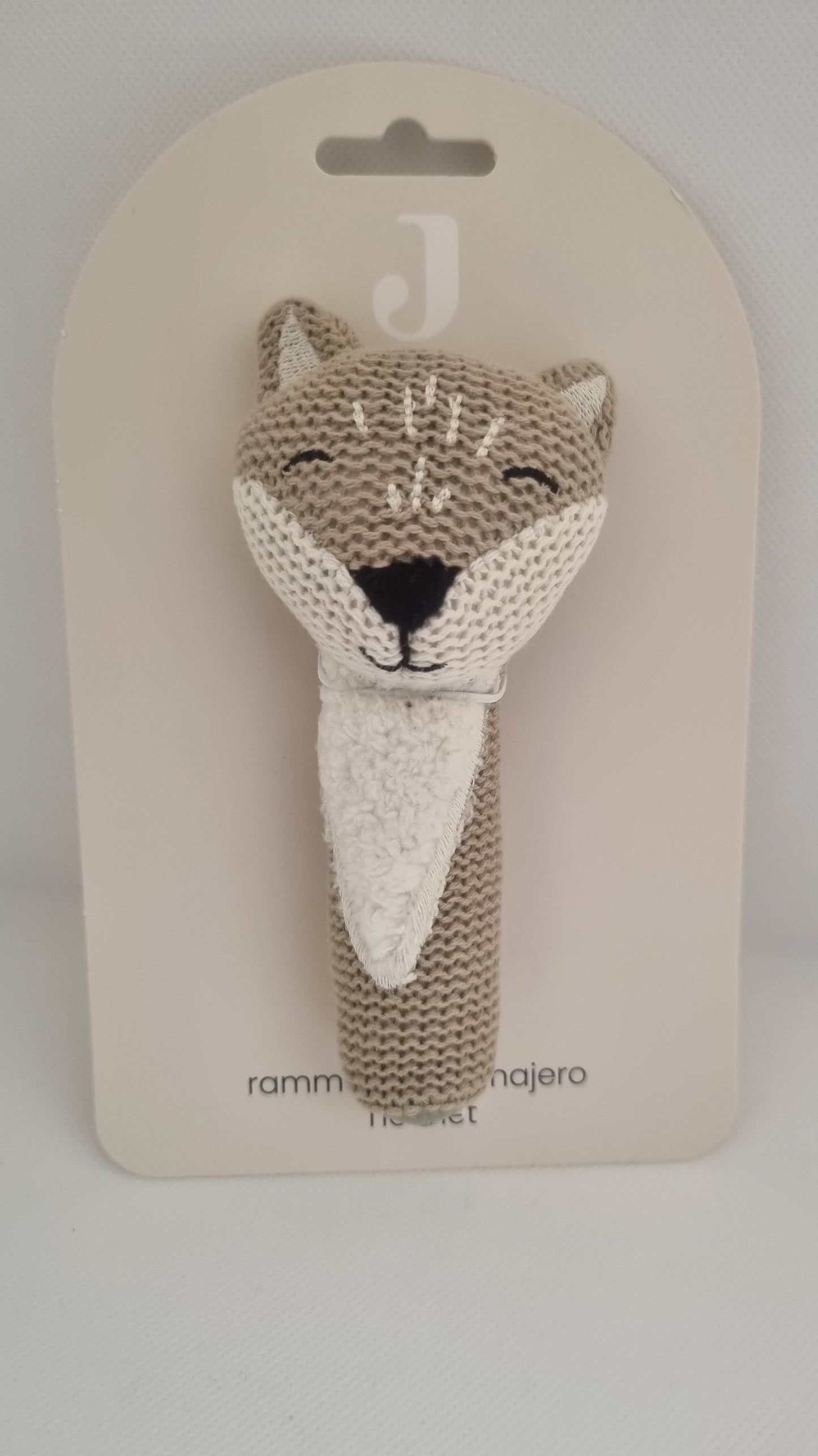 Hochet bébé en maille - Modèle Renard - dès la naissance - Jollein