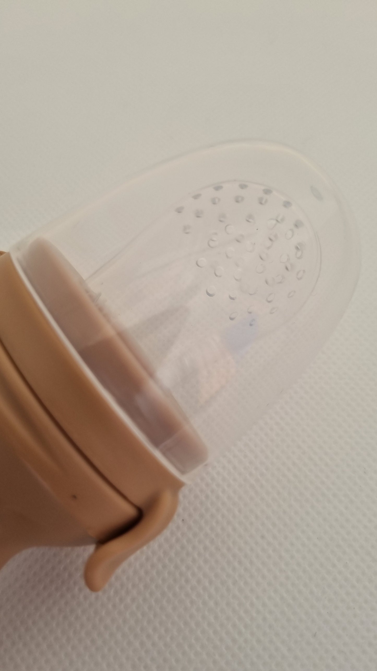 Grignoteuse alimentaire en silicone – Marron Douceur