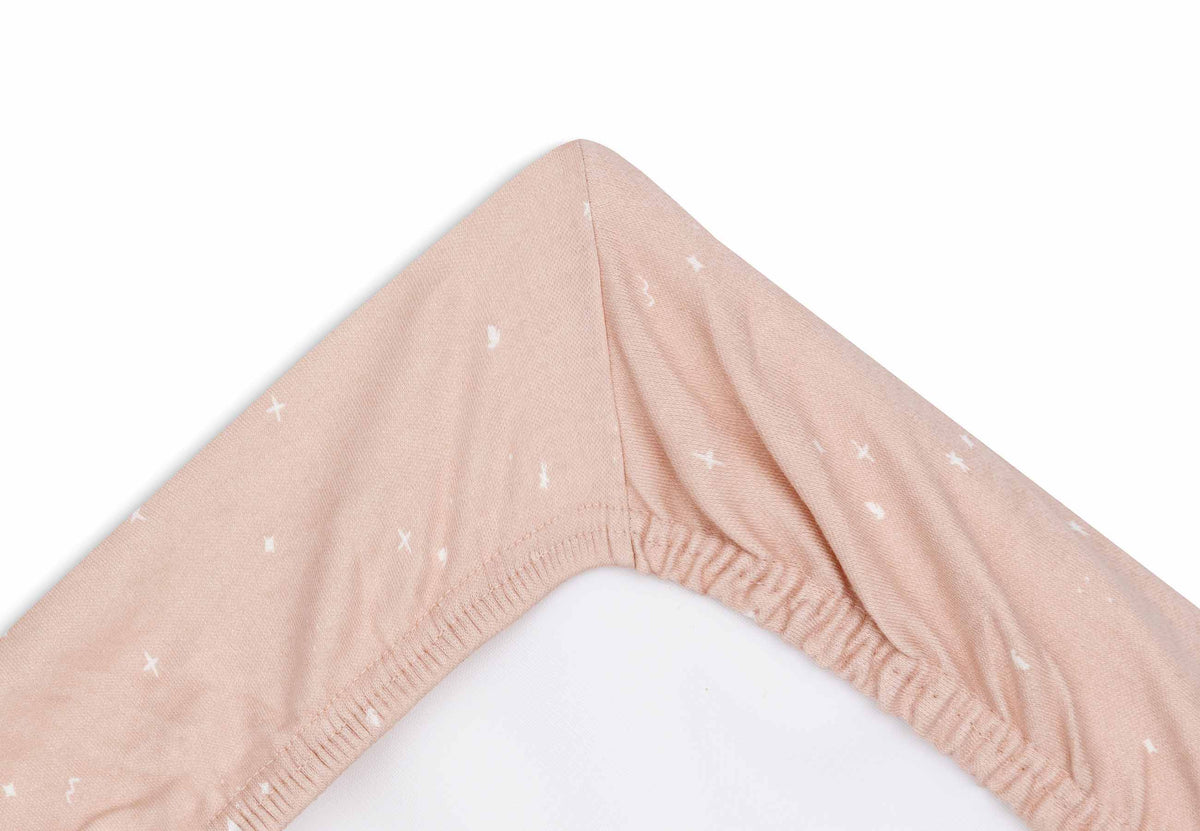 Housse de matelas à langer en jersey 50x70cm Twinkling Wild Rose jollein