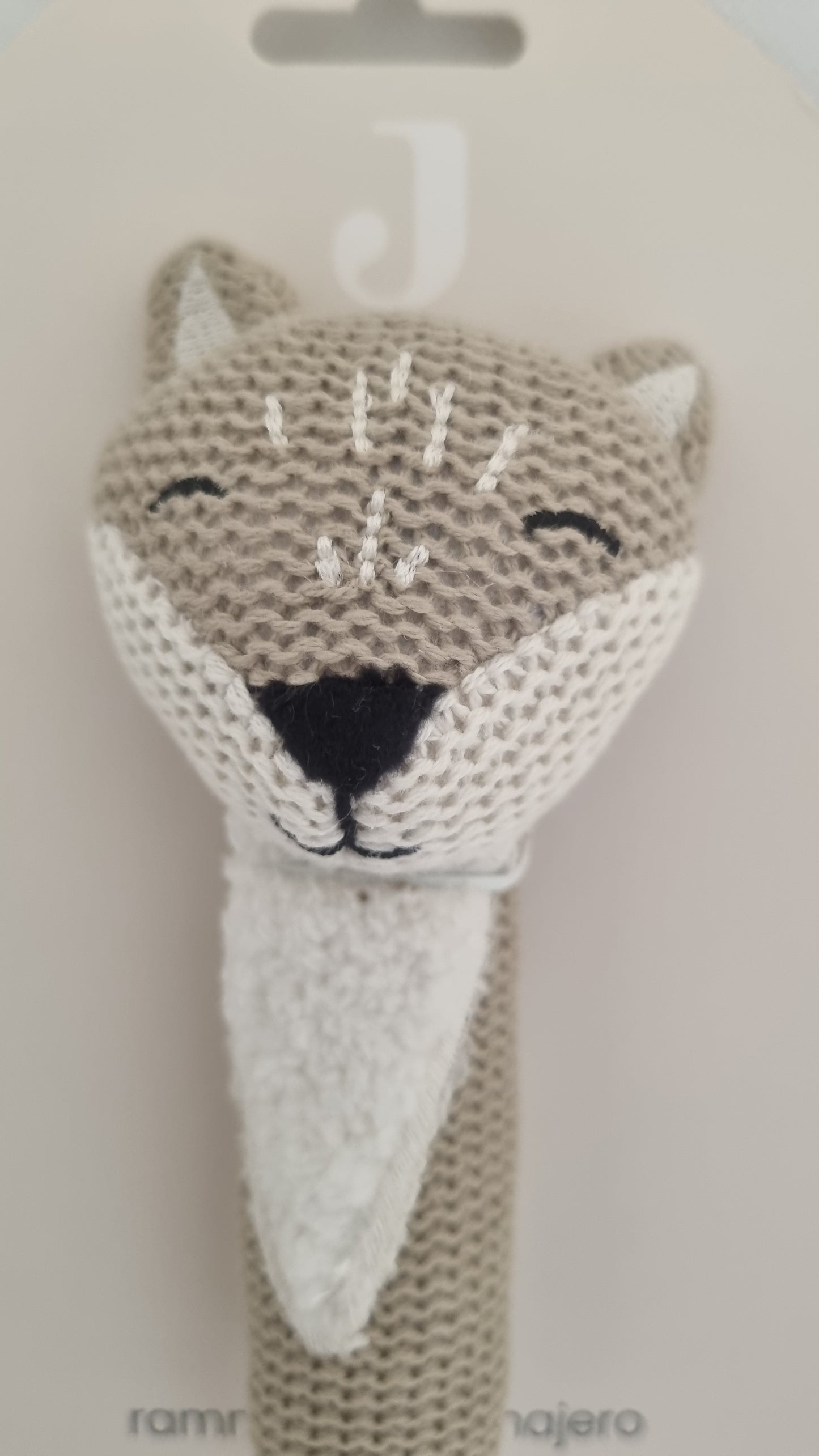 Hochet bébé en maille - Modèle Renard - dès la naissance - Jollein