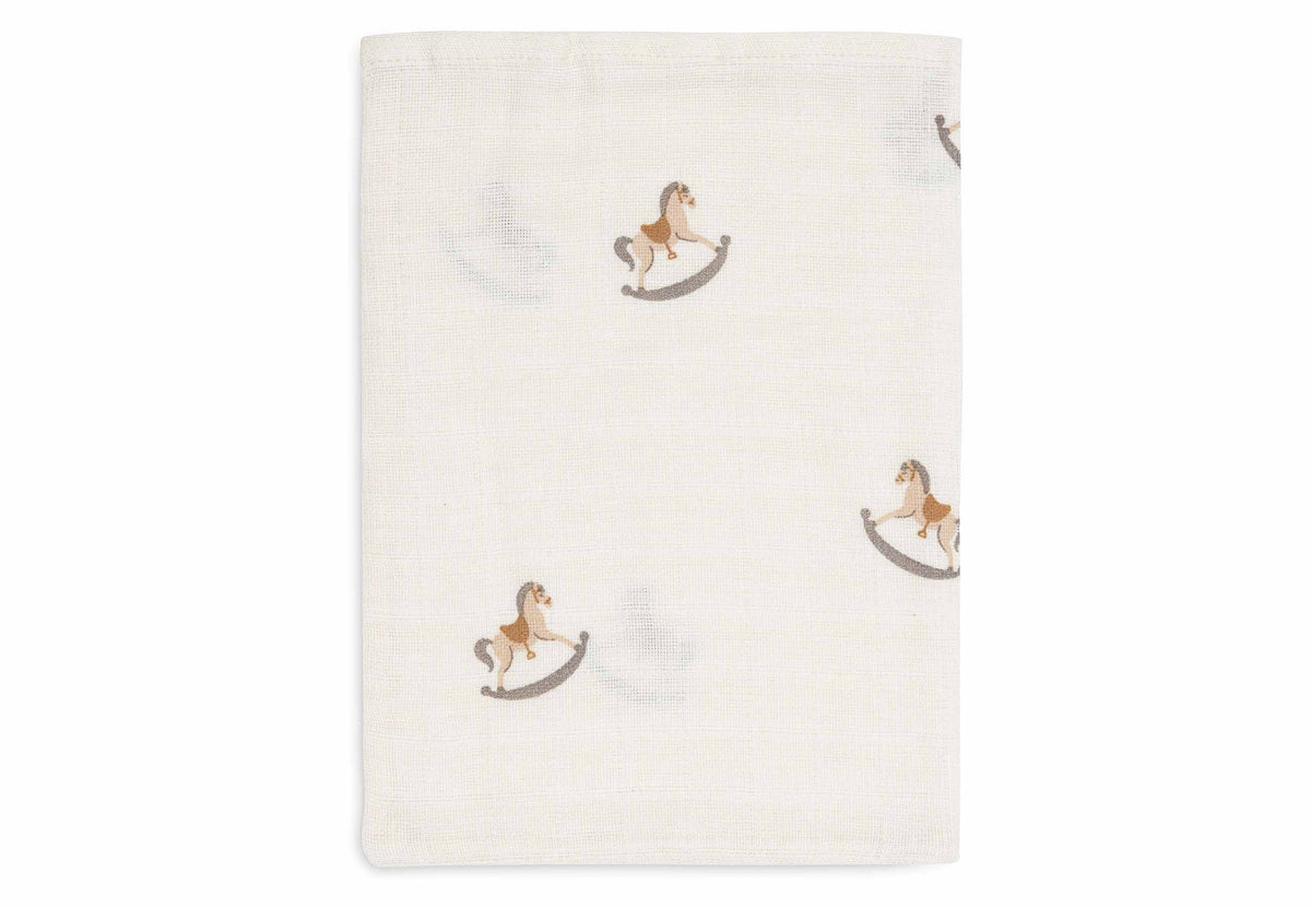 Lot de 3 gants de toilette 15×20cm en gaze de coton nostalgic ride jollein