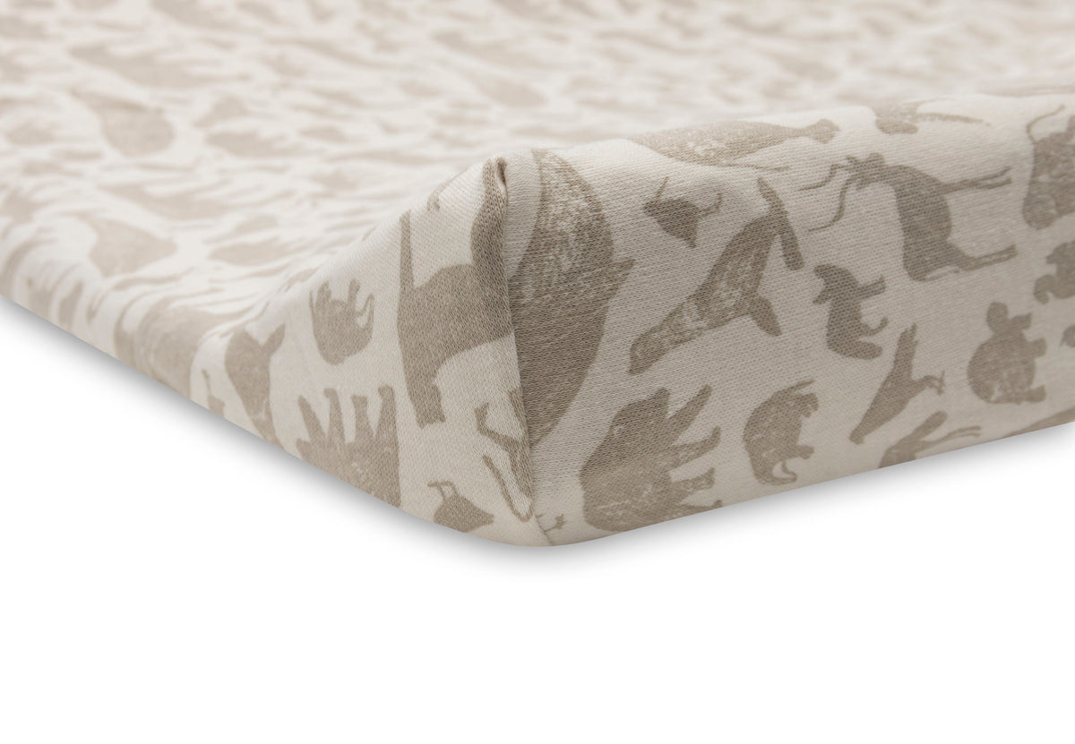 Housse de matelas à langer en jersey 50x70cm animaux nougat Jollein