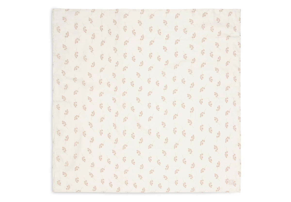 Lot 2 maxi langes gaze de coton Jollein Twig wild rose 115x115 cm