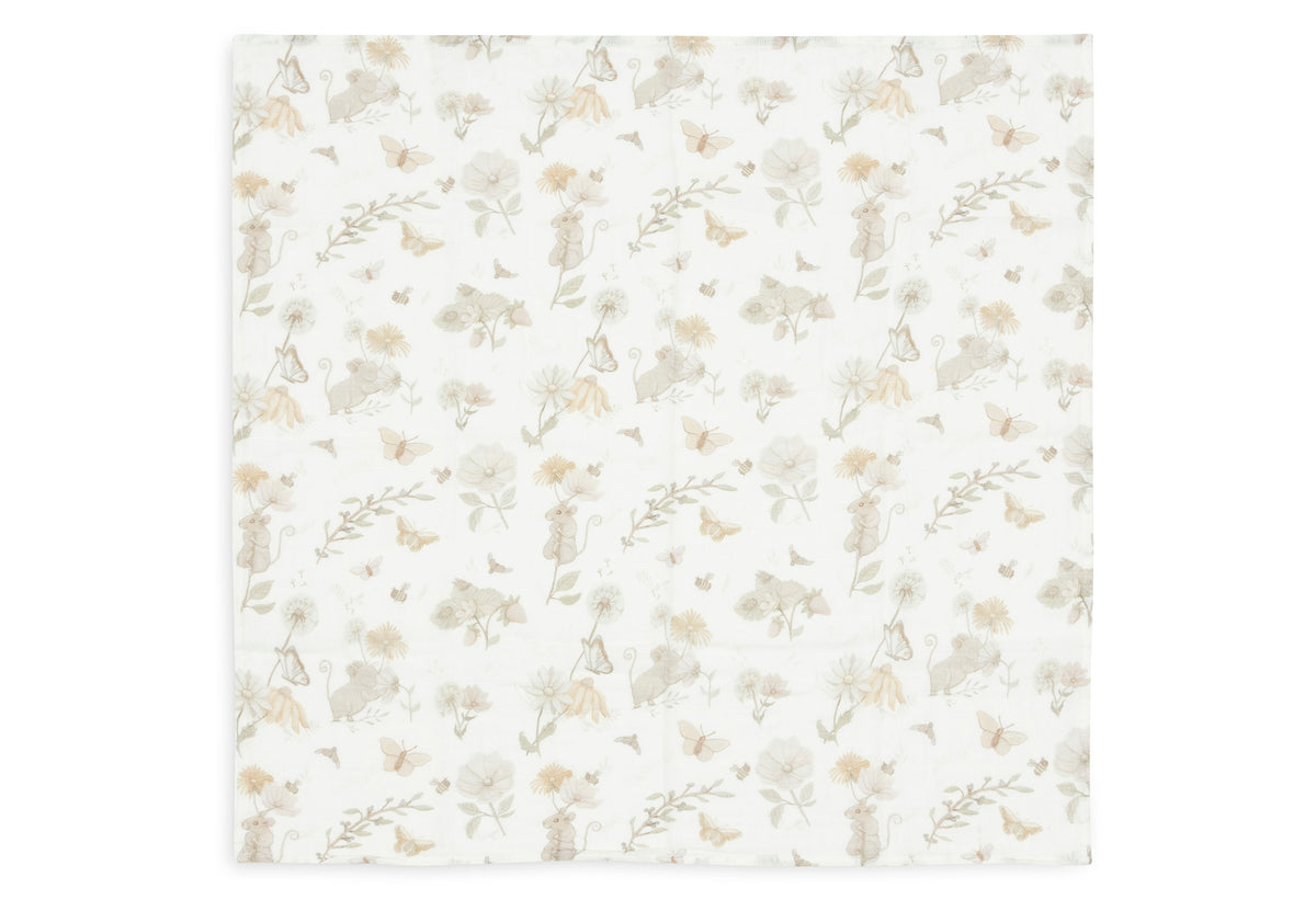 Duo de langes jollein Dreamy Mouse gaze de Coton 70x70cm