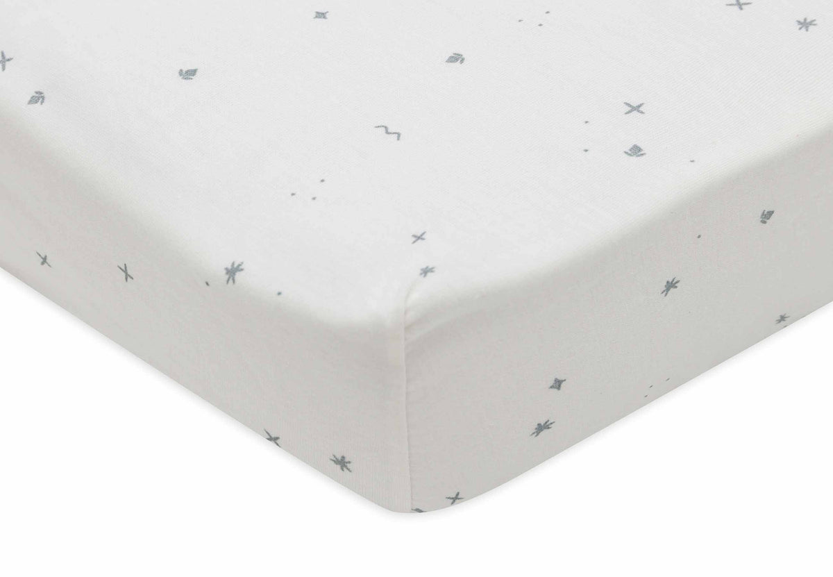 Drap-housse bébé jollein jersey 60x120 cm Twinkling Sea Green