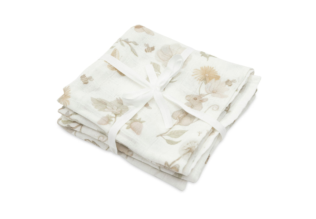 Duo de langes jollein Dreamy Mouse gaze de Coton 70x70cm