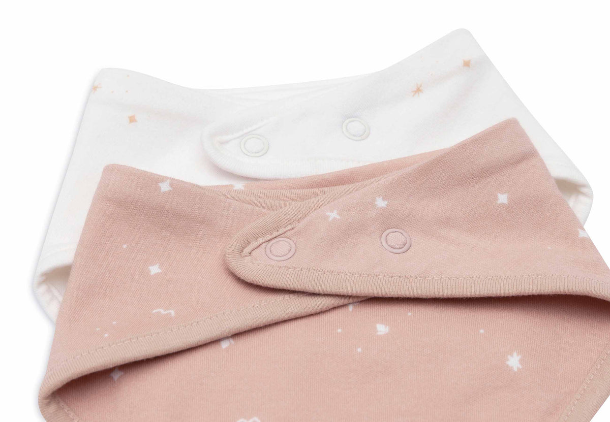 Bavoirs bandana (Lot de 2) Twinkling Wild Rose
