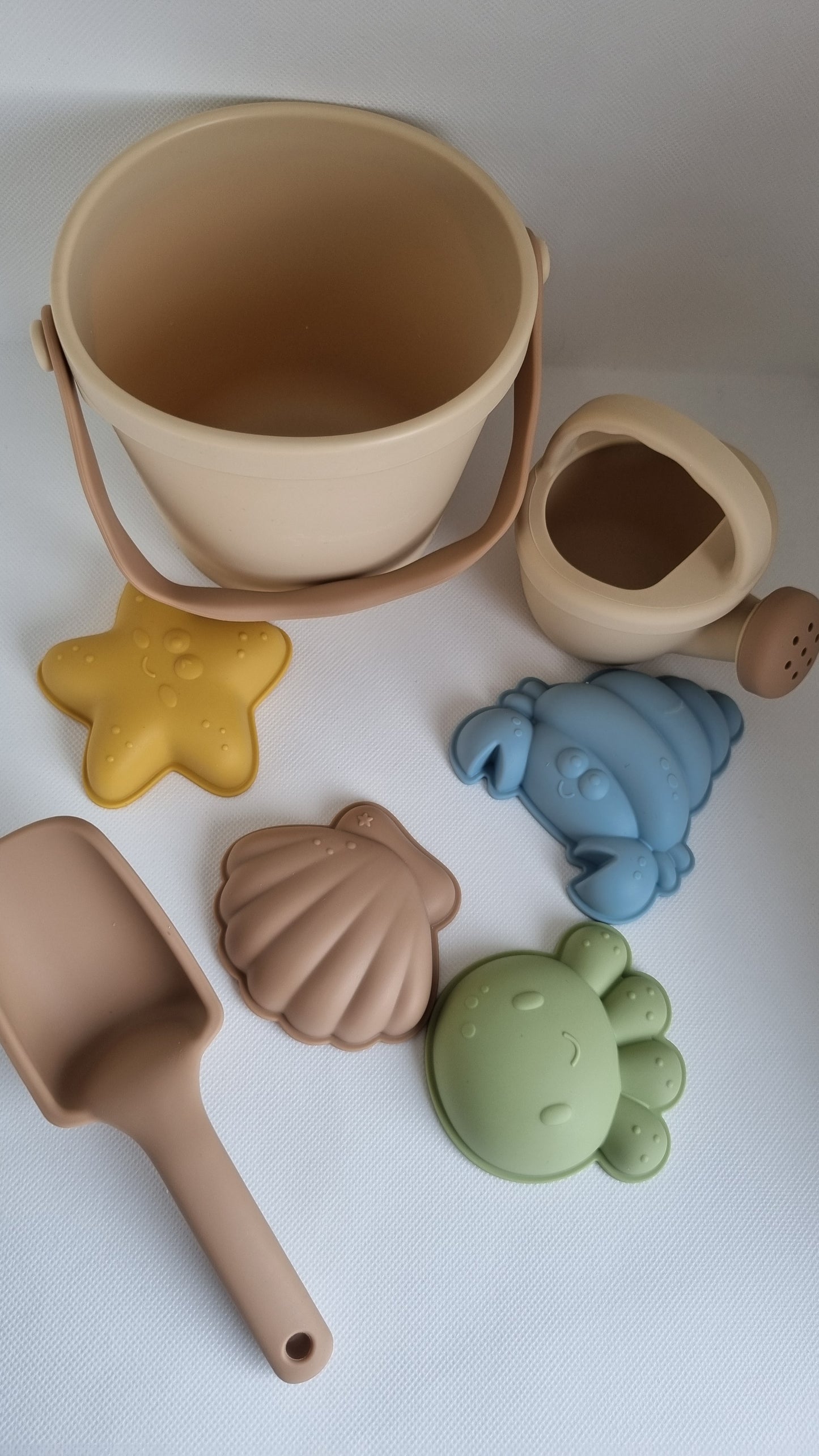 Set de plage 7 pièces en silicone beige durable et sain Skovlia