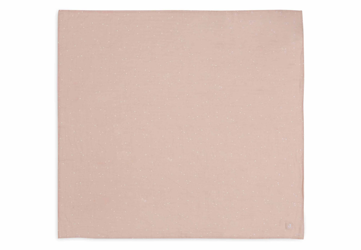 Maxi-langes bébé en gaze de coton bio Twinkling wild rose 115x115cm (Lot de 2) – Jollein