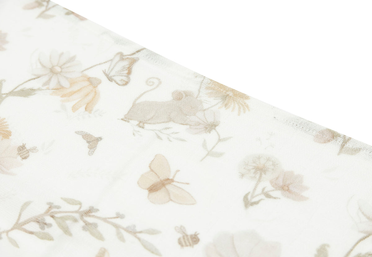 Duo de langes jollein Dreamy Mouse gaze de Coton 70x70cm