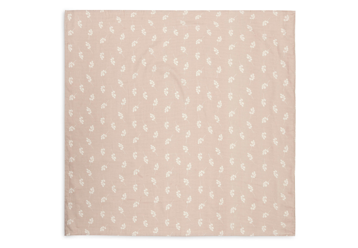 Lot 2 maxi langes gaze de coton Jollein Twig wild rose 115x115 cm