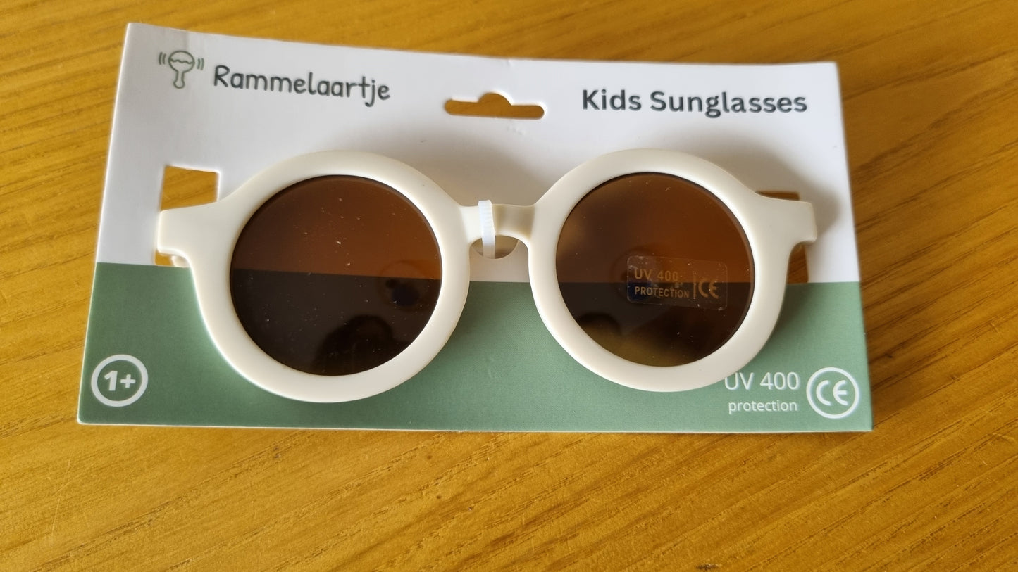 Lunettes enfant rondes blanc cassé - Éclat et Sécurité - Skovlia